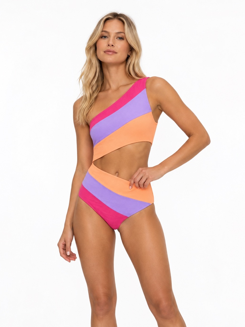 New! Beach Riot Joyce Metallic Colorblock Swimsuit Small FLAW 34209